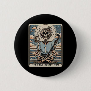 Badge Rond 5 Cm La carte tarot de la mère de hockey sur gazon