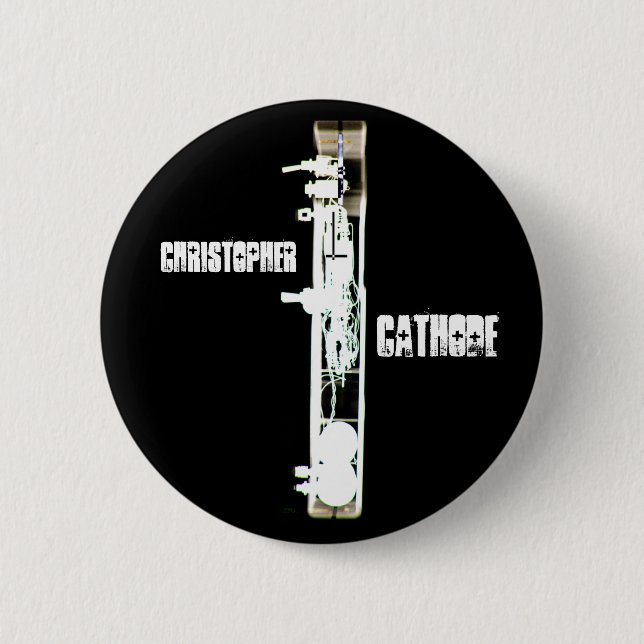 Badge Rond 5 Cm La cathode, parlent et orthographient le bouton de (Devant)