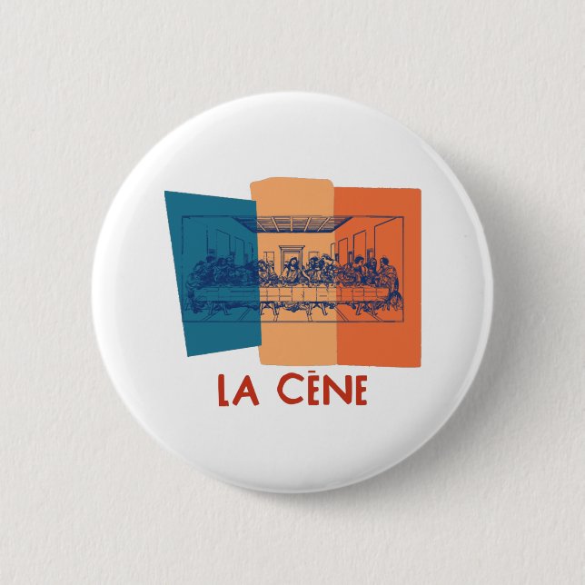 Badge Rond 5 Cm La Cène - La Dernière Cène (Devant)