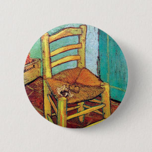Badge Rond 5 Cm La Chaise de Vincent avec pipe