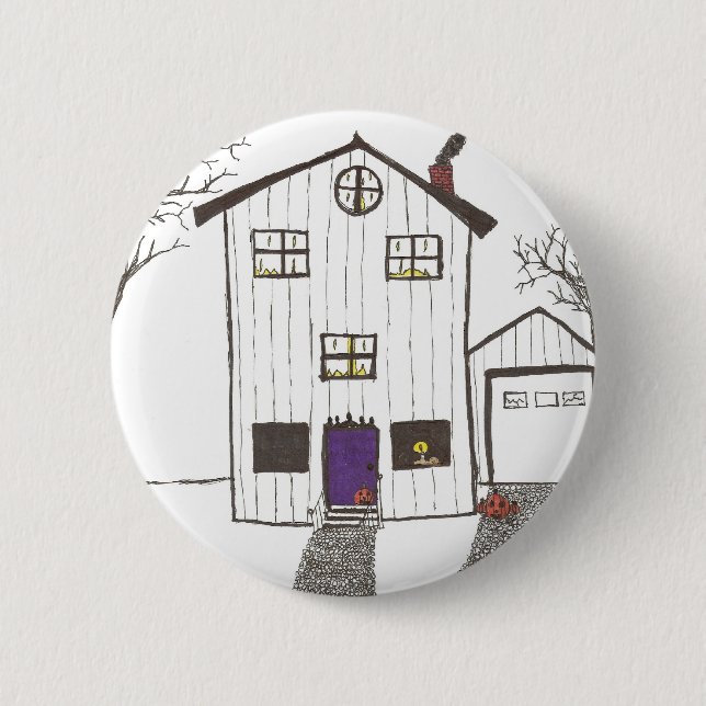 Badge Rond 5 Cm La Chambre éffrayante (Devant)