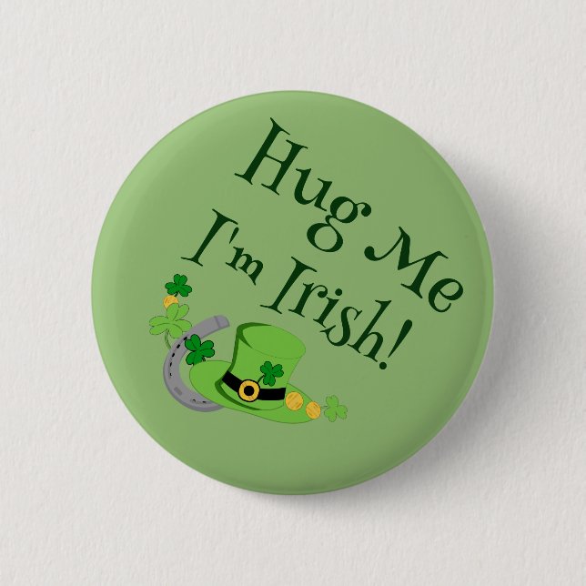 Badge Rond 5 Cm La chance de Cutesy pour les Irlandais (Devant)