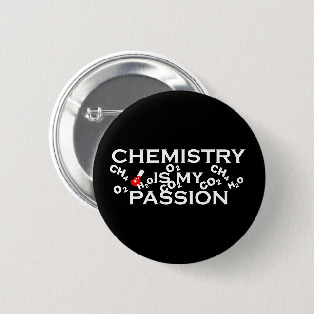 Badge Rond 5 Cm la chimie est ma passion (Devant & derrière)