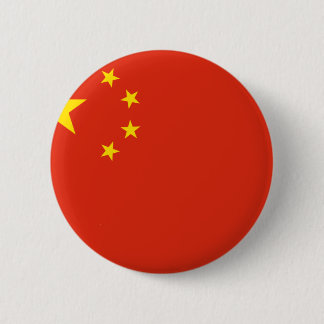 Badge Rond 5 Cm La Chine ; Drapeau chinois