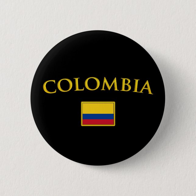 Badge Rond 5 Cm La Colombie d'or (Devant)
