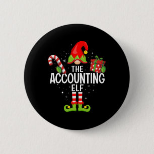 Badge Rond 5 Cm La comptabilité famille elfe Pajama Noël Noël