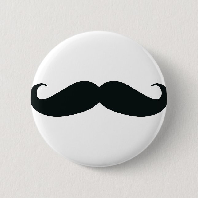 Badge Rond 5 Cm La conception de moustache (Devant)
