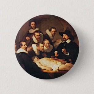 Badge Rond 5 Cm La conférence d'anatomie par Rembrandt