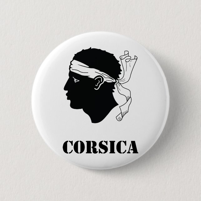 Badge Rond 5 Cm La Corse (Devant)