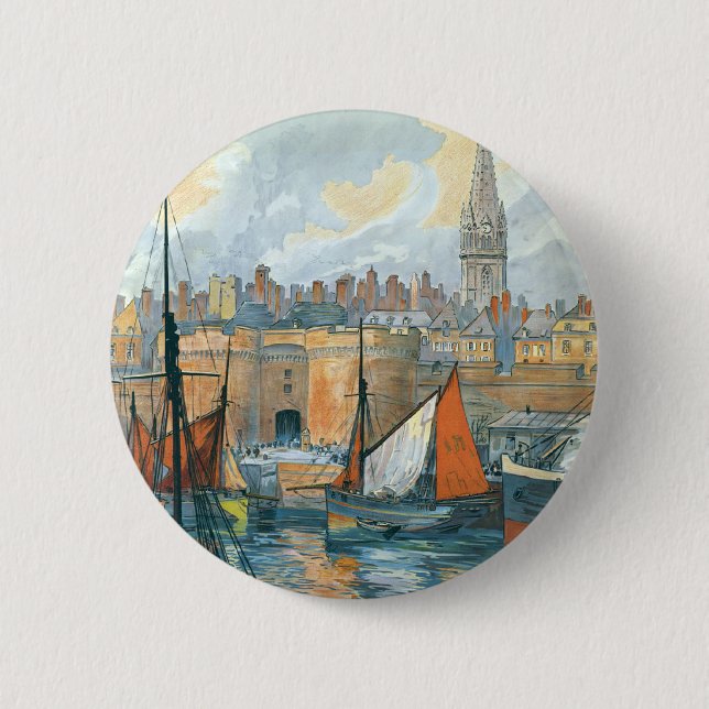 Badge Rond 5 Cm La Côte d'Émeraude (Devant)