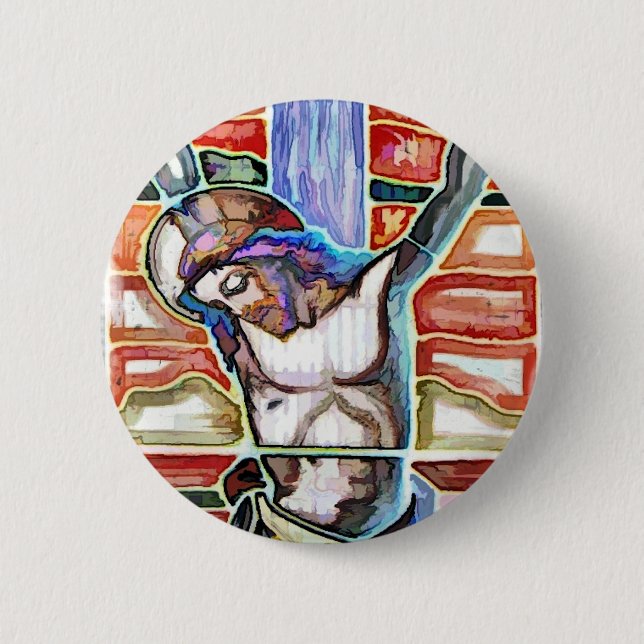 BADGE ROND 5 CM LA CRUCIFIXE (Devant)