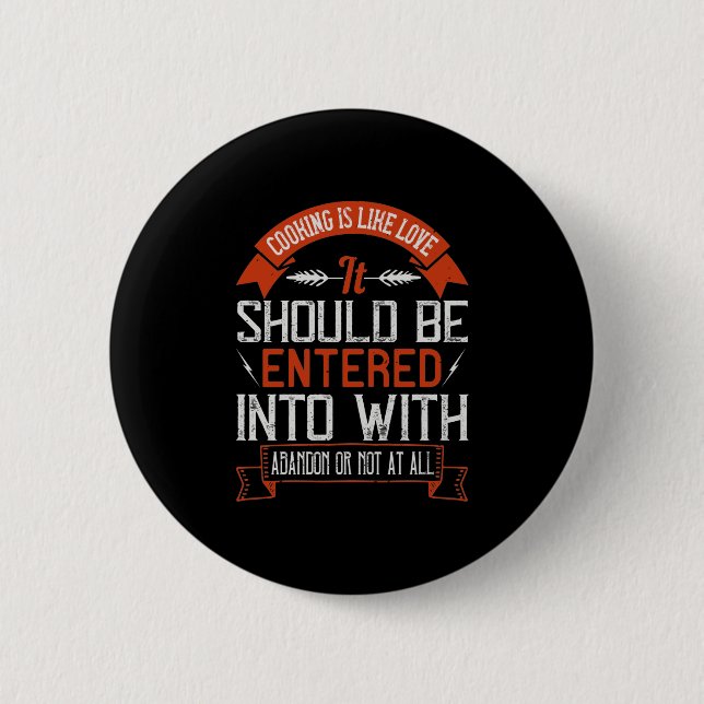 Badge Rond 5 Cm La cuisine, c'est comme l'amour (Devant)