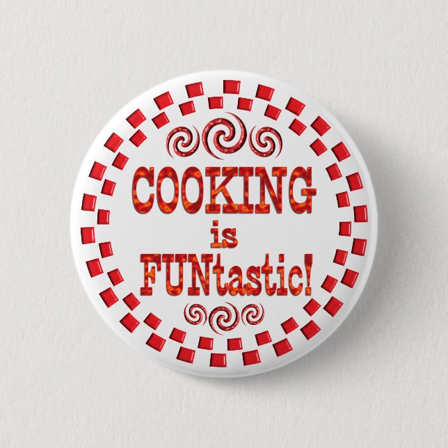 Badge Rond 5 Cm La cuisine est FUNtastic (Devant)