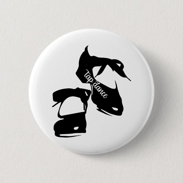 Badge Rond 5 Cm La danse de robinet chausse le danseur de (Devant)