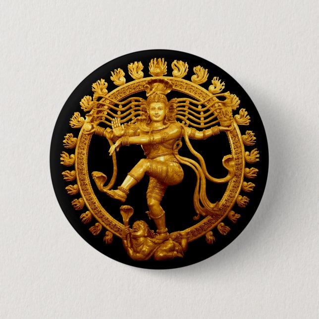 Badge Rond 5 Cm La danse de Shiva (Devant)