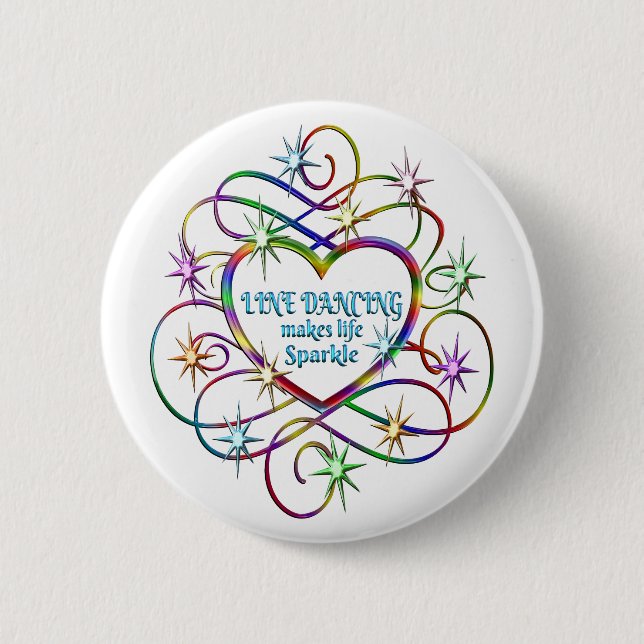 Badge Rond 5 Cm La Danse En Ligne Favorise La Vie (Devant)