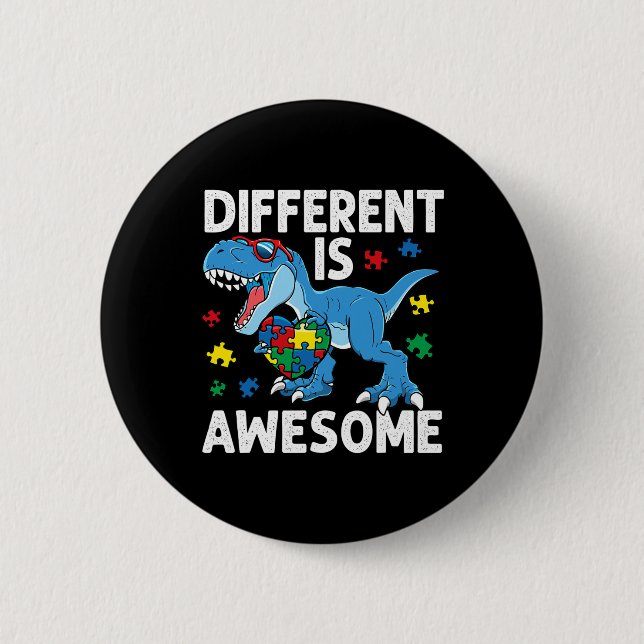Badge Rond 5 Cm La différence d'autisme de l'enfant est stupéfiant (Devant)