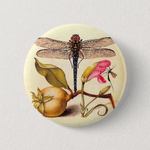 Badge Rond 5 Cm La faune de la libellule