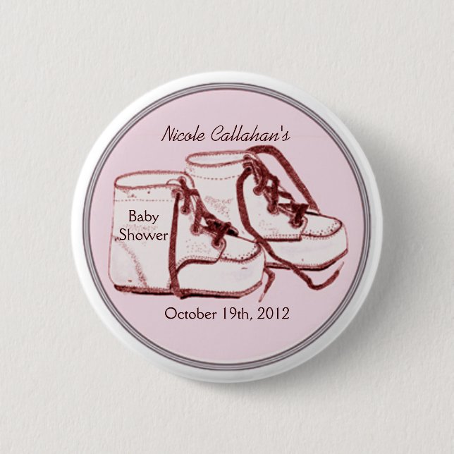 Badge Rond 5 Cm La faveur boutonne le baby shower (Devant)
