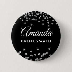 Badge Rond 5 Cm La femme de chambre préfère la Parties scintilla