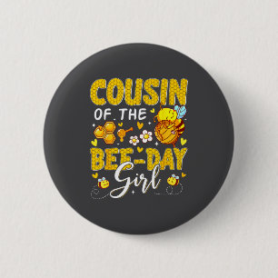 Badge Rond 5 Cm La Fête de la Fleur du Jour de la Cousine Abeille