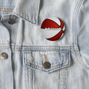 Badge Rond 5 Cm la fête du basket favorise les couleurs de l'équip