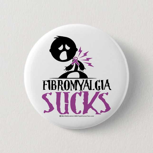 Badge Rond 5 Cm La fibromyalgie suce (Devant)