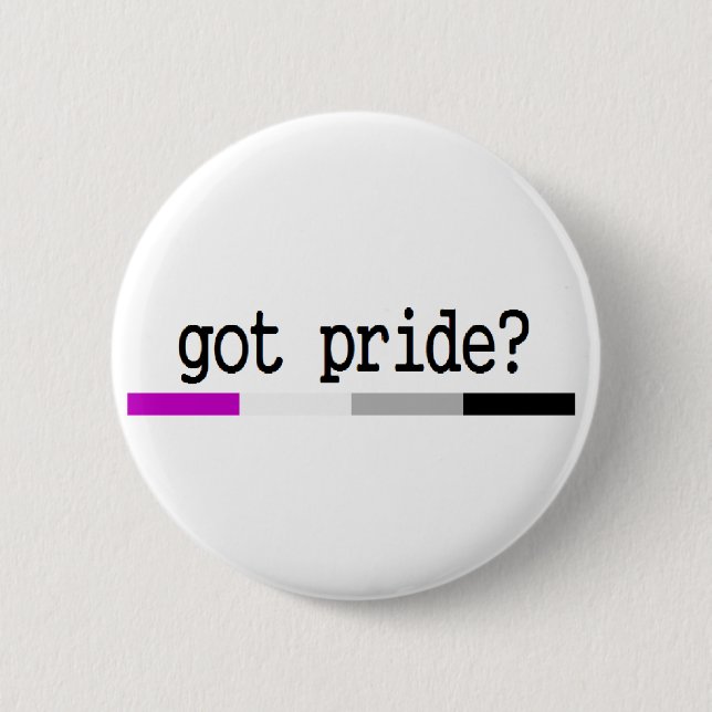 Badge Rond 5 Cm La fierté asexuelle "a obtenu la fierté ?" porte - (Devant)