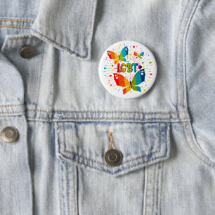 Badge Rond 5 Cm La fierté papillon L'amour est l'amour Sensibilisa