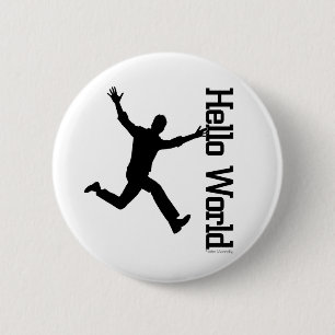 Badge Rond 5 Cm La figure humaine volante profilent graphique