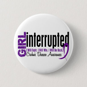 Badge Rond 5 Cm La fille a interrompu 1 maladie de Crohn