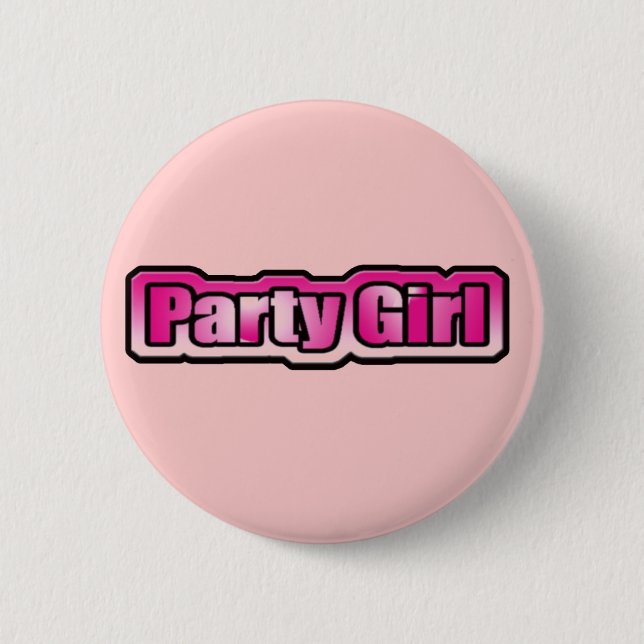 Badge Rond 5 Cm La fille de la fête (Devant)