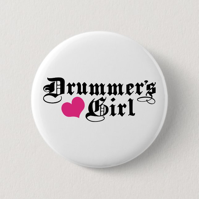 Badge Rond 5 Cm La fille du batteur (Devant)