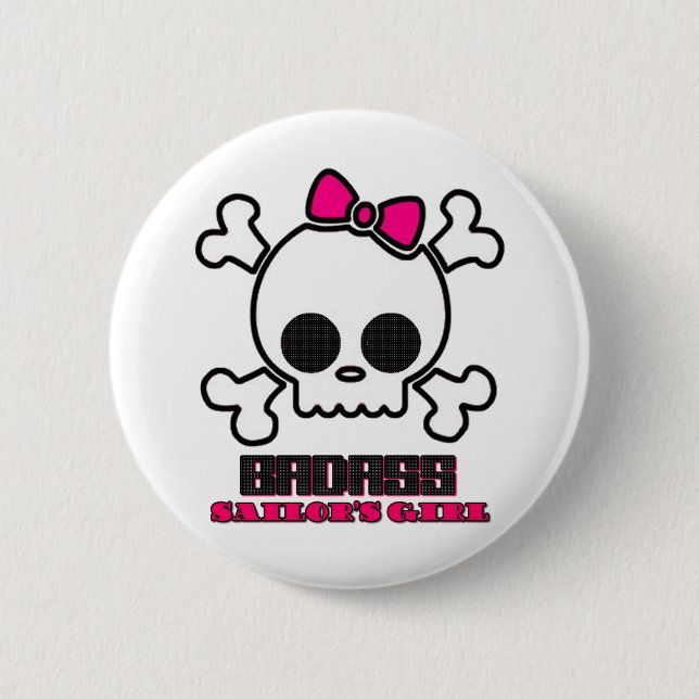 Badge Rond 5 Cm La fille du marin de Badass (Devant)