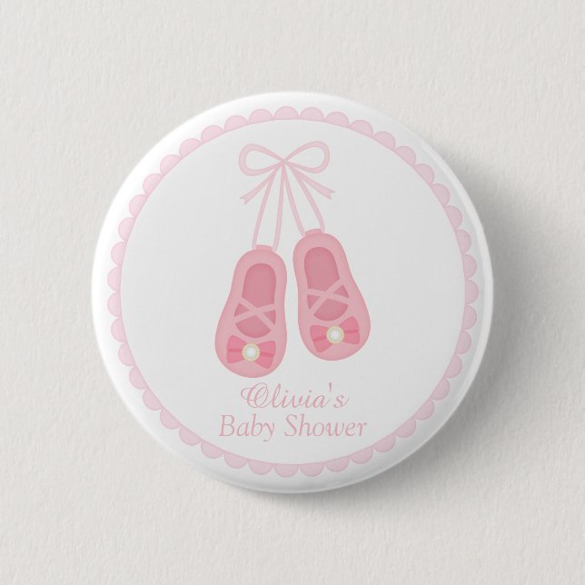Badge Rond 5 Cm La fille mignonne chausse des faveurs de baby (Devant)