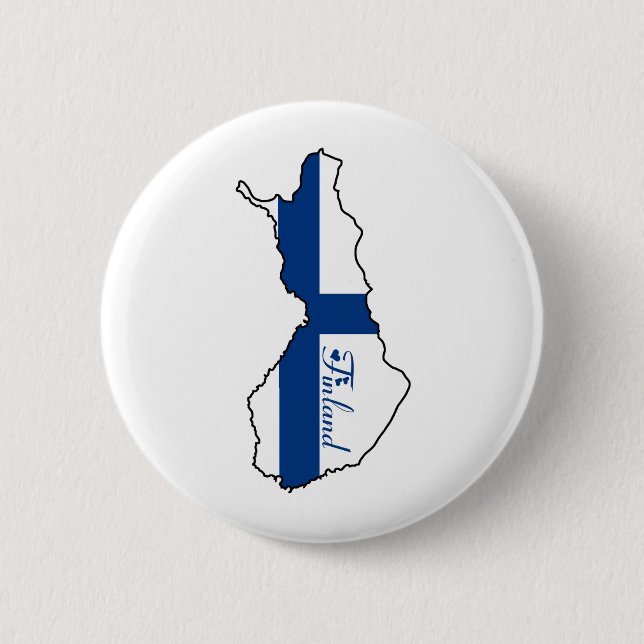Badge Rond 5 Cm La Finlande fraîche (Devant)