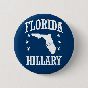 BADGE ROND 5 CM LA FLORIDE POUR HILLARY
