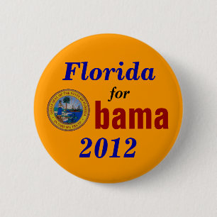 Badge Rond 5 Cm La Floride pour Obama 2012