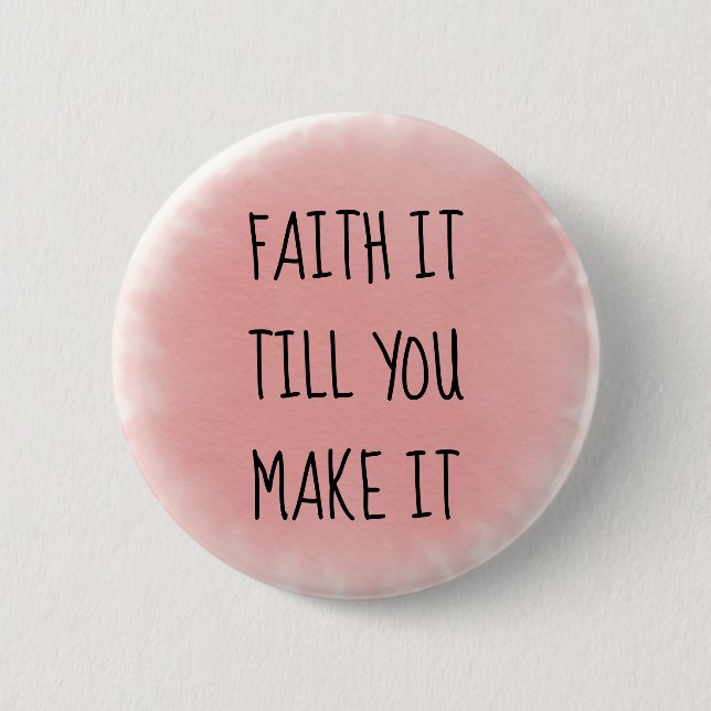 Badge Rond 5 Cm La foi rose (Devant)