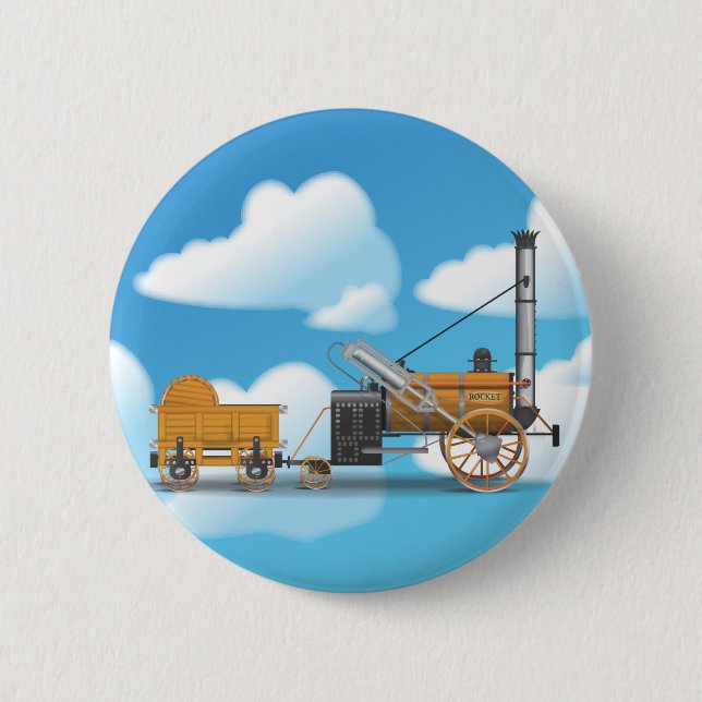 Badge Rond 5 Cm La Fusée (Devant)
