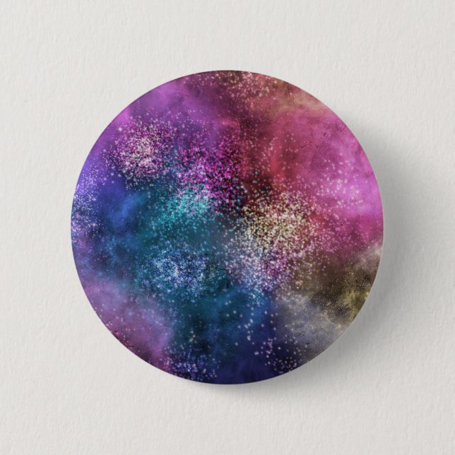 Badge Rond 5 Cm La Galaxie colorée (Devant)