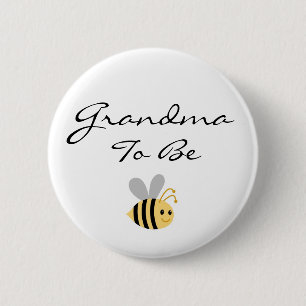 Badge Rond 5 Cm La grand-maman à être gaffent le Pin d'abeille