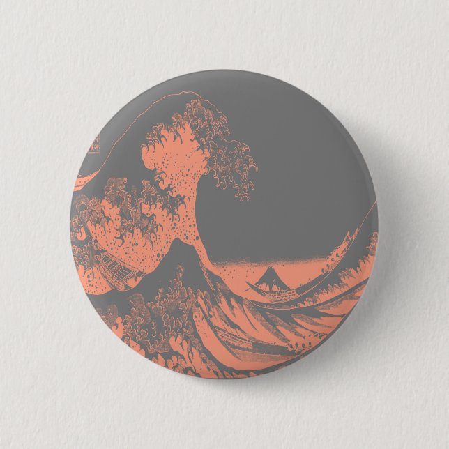 Badge Rond 5 Cm La Grande Pêche D'Ondes & Grey (Devant)