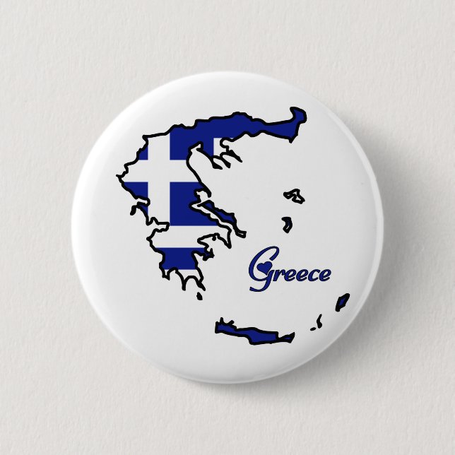 Badge Rond 5 Cm La Grèce fraîche (Devant)