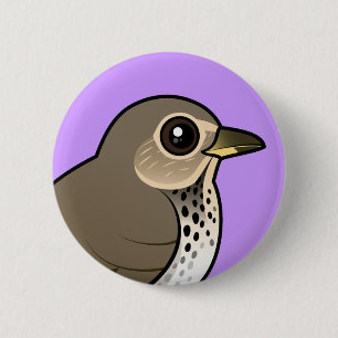 Badge Rond 5 Cm La grive de Swainson