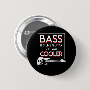 Badge Rond 5 Cm La guitare basse aiment la guitare mais le