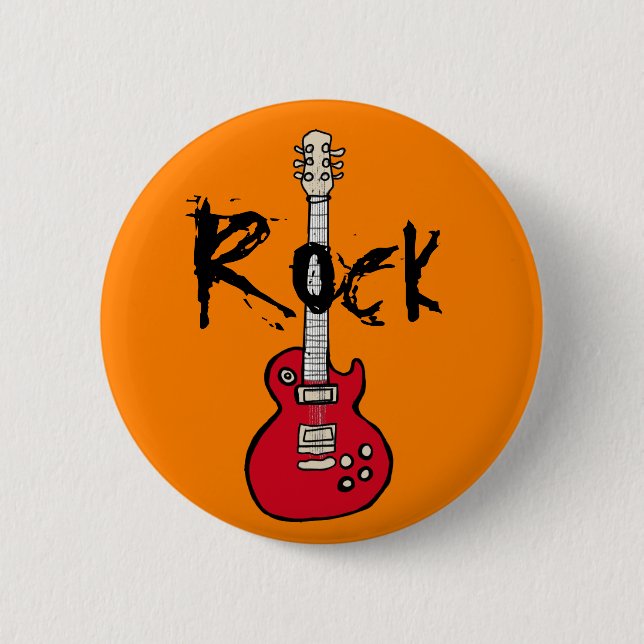 Badge Rond 5 Cm la guitarra de caricatura (Devant)