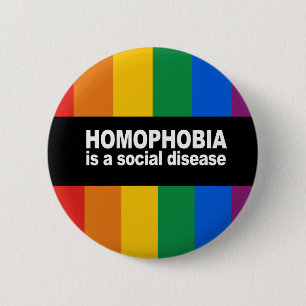 Badge Rond 5 Cm La homophobie est un adhésif pour pare-chocs de la