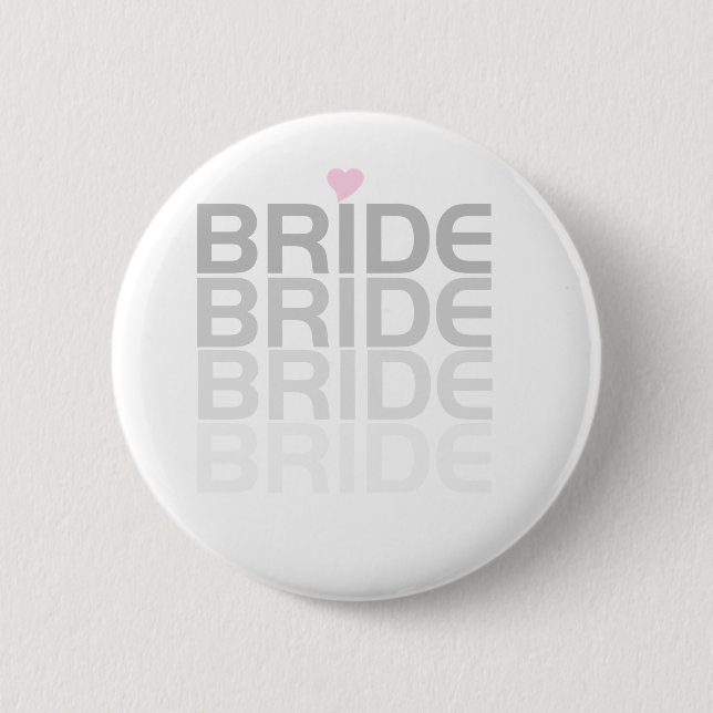 Badge Rond 5 Cm La jeune mariée grise se fanent (Devant)