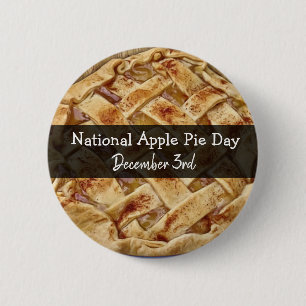 Badge Rond 5 Cm La Journée nationale de la tarte aux pommes est le